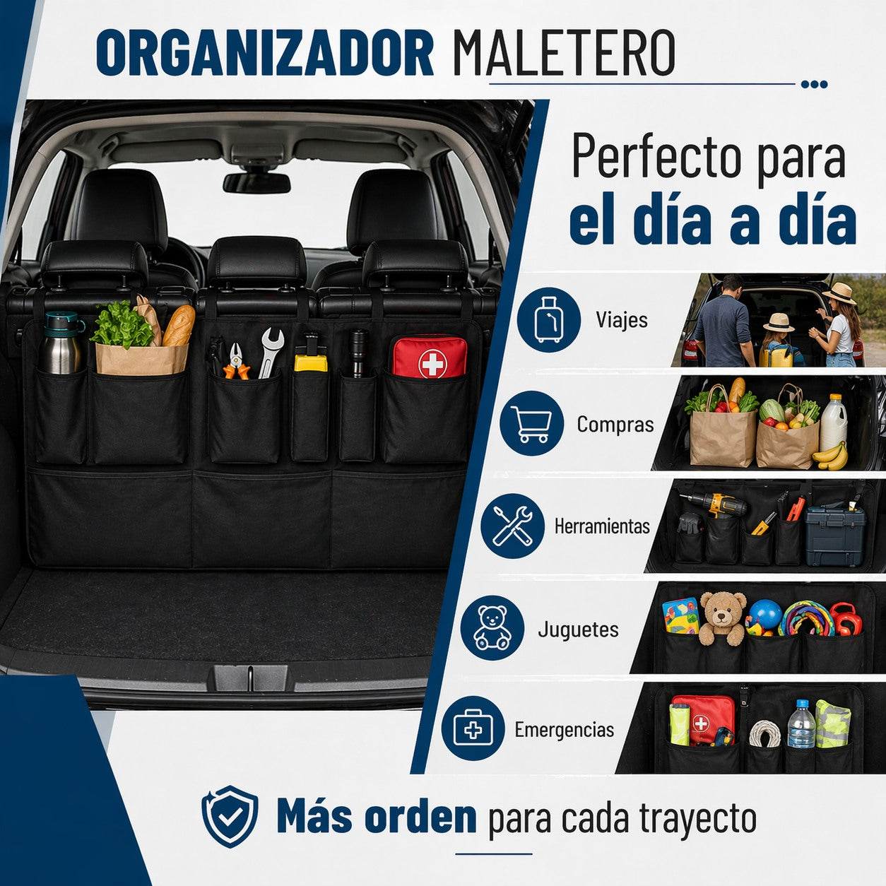 Organizador Maletero Auto Colgante Multiusos Impermeable