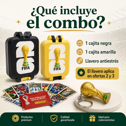 Organizador Láminas Mundial kit 2 organizadores + Llavero Regalo