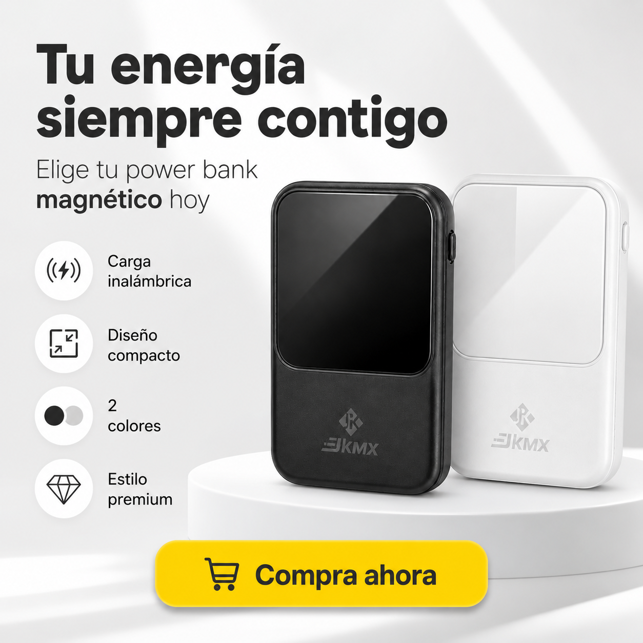 Power Bank Inalámbrico Magnético Cargador Portátil Celular JKMX