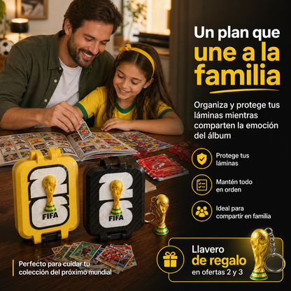 Organizador Láminas Mundial kit 2 organizadores + Llavero Regalo